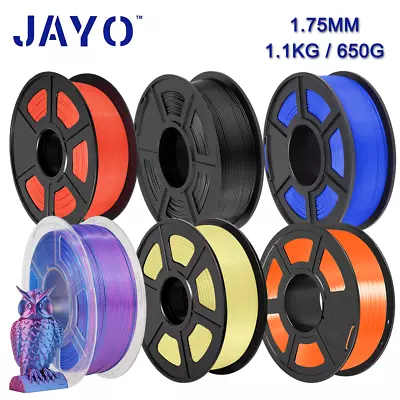 【Buy 10 Pay 6】JAYO 1.1KG PLA SILK ABS PLA+1.75mm With Spool 3D Printer Filament • $17.89