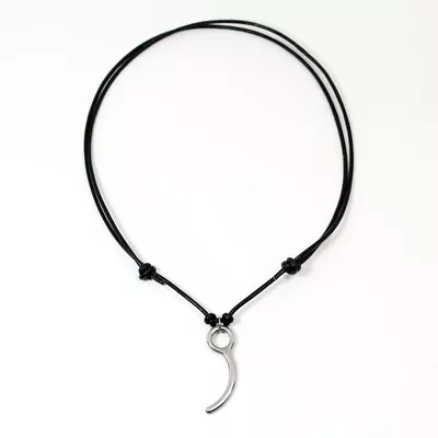 Mens Adjustable Black Leather Skydiving Pin Necklace NEW With Tags- Great Gift! • $22.50