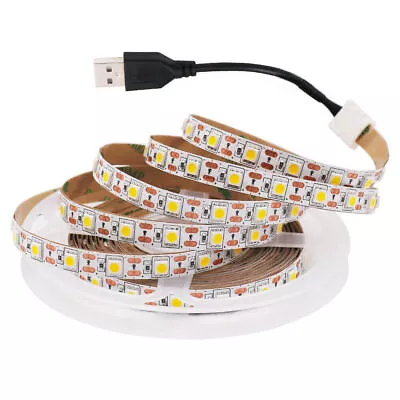 LED Strip Lights 5050 5V USB TV Backlight Flexible Tape Under Cabinet Lighting • £5.03