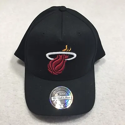 Mitchell & Ness 110 Nostalgia Philadelphia Miami Heat Black Cap NWOT • £24.17