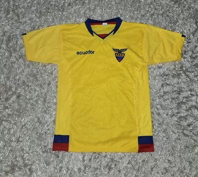 Ecuador National Football Team F.E.F. Soccer Team Jersey Yellow Size L • $19.99