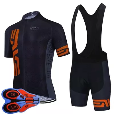 Mens Cycling Jersey Set Short Sleeve Road Racing Outfits Team Bicycle Uniform • $28.29
