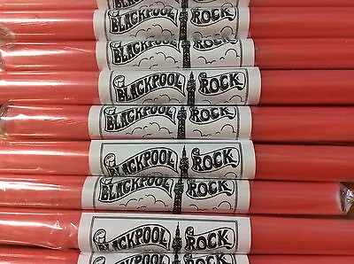 Gift Box Of 10 Sticks Of Traditional Blackpool Rock - Pink Mint Flavours • £9