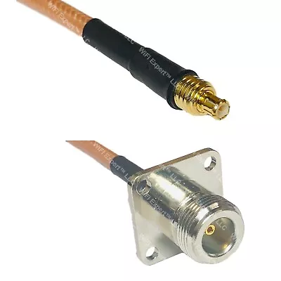 RG400 MCX MALE To N FLANGE FEMALE RF Cable FAST-SHIP LOT • $185.20