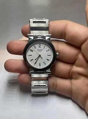 MOVADO Vizio Stainless Steel White Dial Date Unisex Watch. Beautiful Piece. • $999