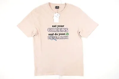 Cotton On T-bar Dirty Pink Xl Eat Your Greens Research Health Vegan Tshirt • $10.53