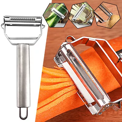 Multi-Function Vegetable Potato Peeler Serrated Julienne Slicer Cutter Salad UK • £5.56