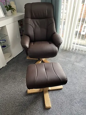 £100 • Buy Swivel Recliner Chair And Stool 