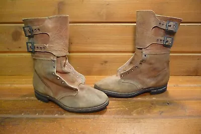 Original WW2 U.S. Army Combat Boots Service 1945 Double Buckle Milford Shoe Co • $230