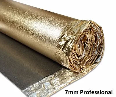 5mm Or 6mm Gold Underlay - Wood Or Laminate Flooring Acoustic & Heat Insulation • £159.75