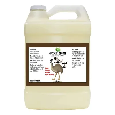 Emu Oil 100 Pure Organic Australian 6 X Refined  32 Oz Hair Skin Pain • $46.99