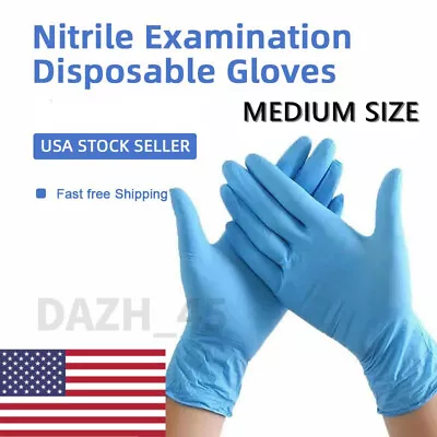 [Medium]1-1000 PCs 4 Mil Disposable Blue Nitrile Powder Free Medical Exam Gloves • $29.99