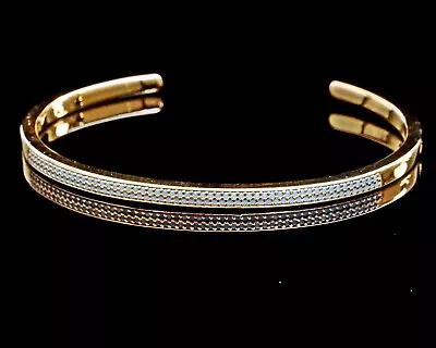 Michael Kors MKC1115AS710 Bangle Bracelet 925er Silver Color Gold New • $105.05