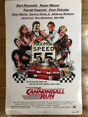 Large Movie Poster The Cannonball Run 430mm X 650mm (bit Bigger Than A2) • £3.99