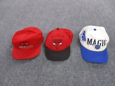 Vintage Sport Specialties Hat Lot Of 3 Snapback Chicago Bulls Orlando Magic NBA • $129.95