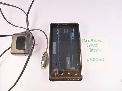 Motorola Droid Bionic - 16GB - Black (Verizon) Smartphone With Accessories • $45