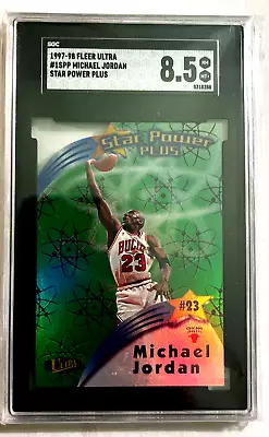 1997 Ultra Star Power Michael Jordan Plus SSP Insert #1 SGC 8.5 • $699