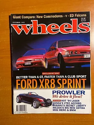 Wheels Magazine - September 1993 - Ford XR8 Sprint V HSV Clubsport • $14.90