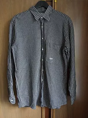 MISSONI UOMO Men's Vintage Knitted Striped Shirt Size 43/17 - L (Large) • £60