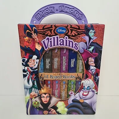 Disney Villains Board Books Box Set Of 12 Little Mermaid Lion King Cinderella • $32.35