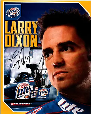 2006 NHRA Larry Dixon Hand Signed 10X8 Cardstock Bio Miller Lite Racing HPT KS • $47.99