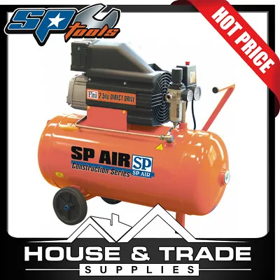 SP Tools Air Compressor 2.5hp 50Lt Direct Drive Pneumatic SP12-50X • $599