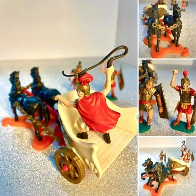 £8.06 • Buy VINTAGE 1974 BRITAINS HERALD PLASTIC ROMAN CHARIOT +2 CENTURION SOLDIERS Nr MINT