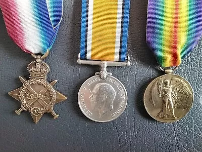 Genuine WW1 Medal Trio Pte C.Edmonds R.A.M.C Awarded Wound Stripe  • £84.99