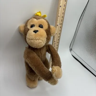 7.5  VINTAGE 1978 DAKIN BABY BROWN MONKEY Chimpanzee STUFFED ANIMAL PLUSH TOY • $10.49