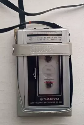 Vintage Sanyo M-G41 FM/AM Portable Cassette Player - Tested Everything Works • $32.76