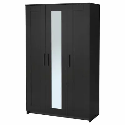 £361.67 • Buy IKEA BRIMNES Wardrobe With 3 Doors Black