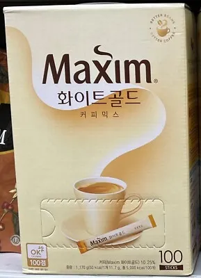Maxim White Gold Korean Instant Coffee Mix 100 Sticks • $58.99