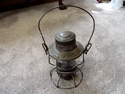 Chicago & Northwestern RY Railroad Lantern C&NW Etched Globe Adlake Lamp • $87.95