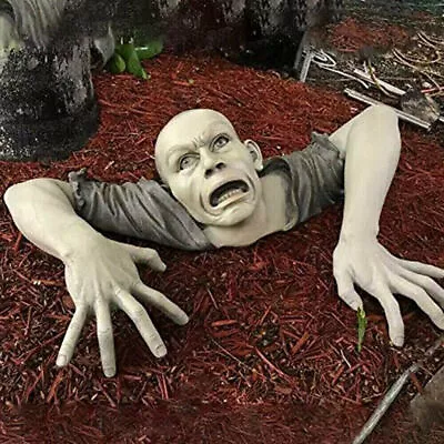 Halloween Crawling Zombie Horror Props Outdoor Garden Statue  Graveyard Decor • £14.99