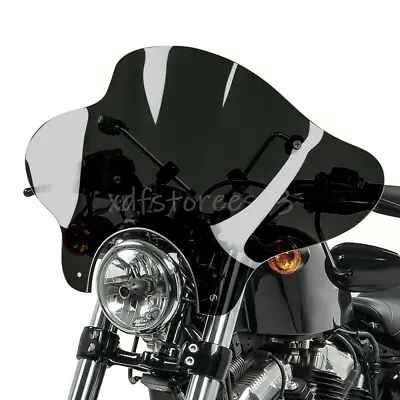 Large Motorcycle 7  Round Headlight Windshield Windscreen Universal For Harley • $60.33