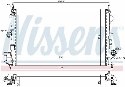 Genuine Nissens Radiator For Vauxhall Signum Vectra C 1.8 • £94.95