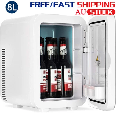 $60.99 • Buy 8L Mini Fridge Portable Small Cooler Freezer Bar Car Home Travel Refrigerator