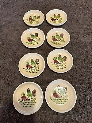 Metlox Poppytrail HOMESTEAD PROVINCIAL Set Chicken Coasters Bread Dipping Plates • $19.99