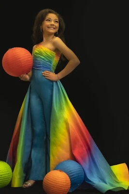 $570 • Buy Jonathan Kayne Rainbow, Girls Size 10, Pageant Dress, Brand New, Sugar Kayne