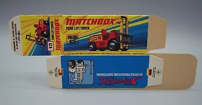 “matchbox” Superfast Sf-15 Fork Lift Truck  **mint Unfolded I-type Box Only** • $19.95