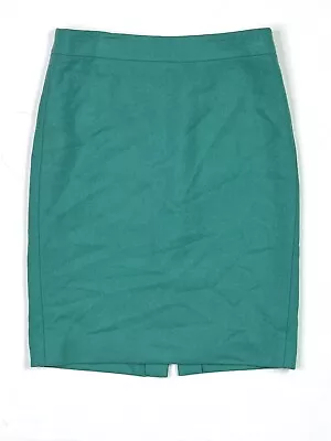 J. Crew Skirt Womens Size 00 Green Wool Midi Pencil Skirt • $12