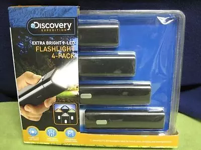 Discovery Extra Bright 9 LED Flashlight 4-Pack 1637445 • $8.49