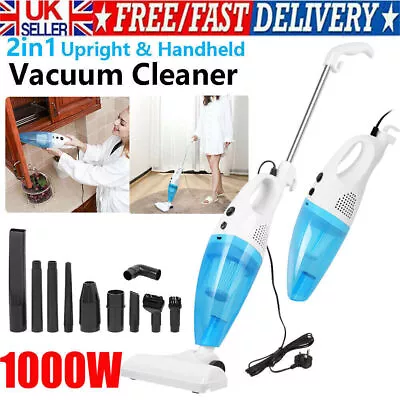 Powerful Vacuum Cleaner 1000W Hoover Upright Lightweight Handheld Bagless Vacuum • £26.99