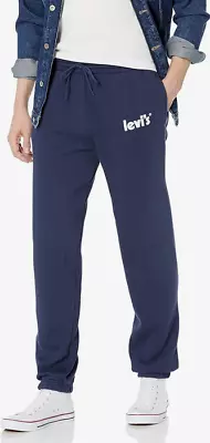 LEVIS Mens Sweat Pants Relaxed Fit Dress Blues Color Size Small $54 - NWT • $19.99