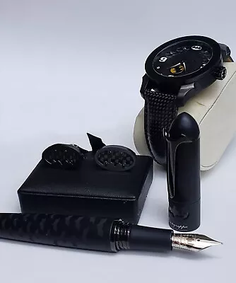 Montegrappa Limited Edition Batman Fountain Pen (M) Watch And Cufflinks Set • $8500