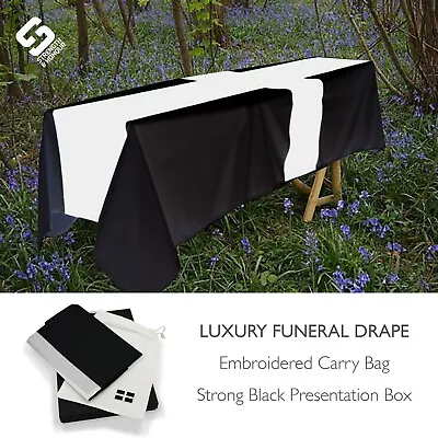 Cornwall Cornish Coffin Drape 8x5ft - Funeral Organic Cotton Bag & Luxury Box • £29.95