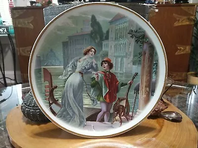 Vintage 10.5  1920s Decorative Plate. Romantic Venice Italy Canal Scene • $19.99