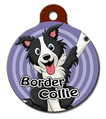 Border Collie Pet Tags Breed Dog ID Tags For Dogs Metal Name Disc For Collar • $3.97