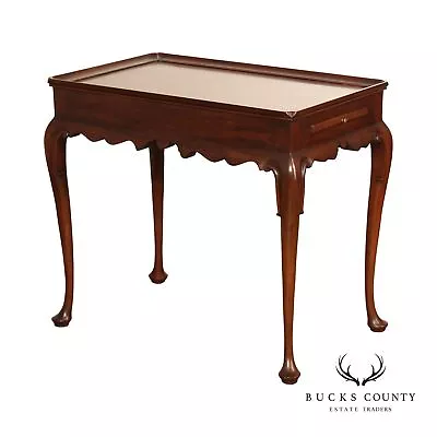 Henkel Harris Queen Anne Style Mahogany Side Table • $895