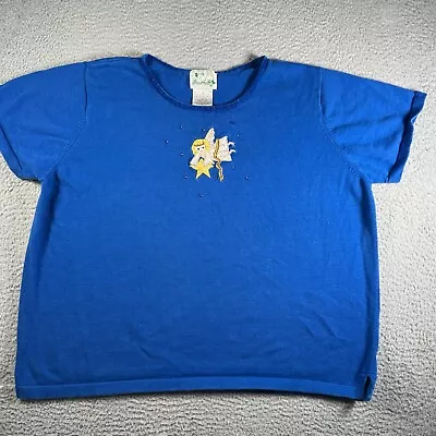 The Quaker Factory T Shirt Womens 2x Short Sleeve Blue Angel Embroidered • $14.36